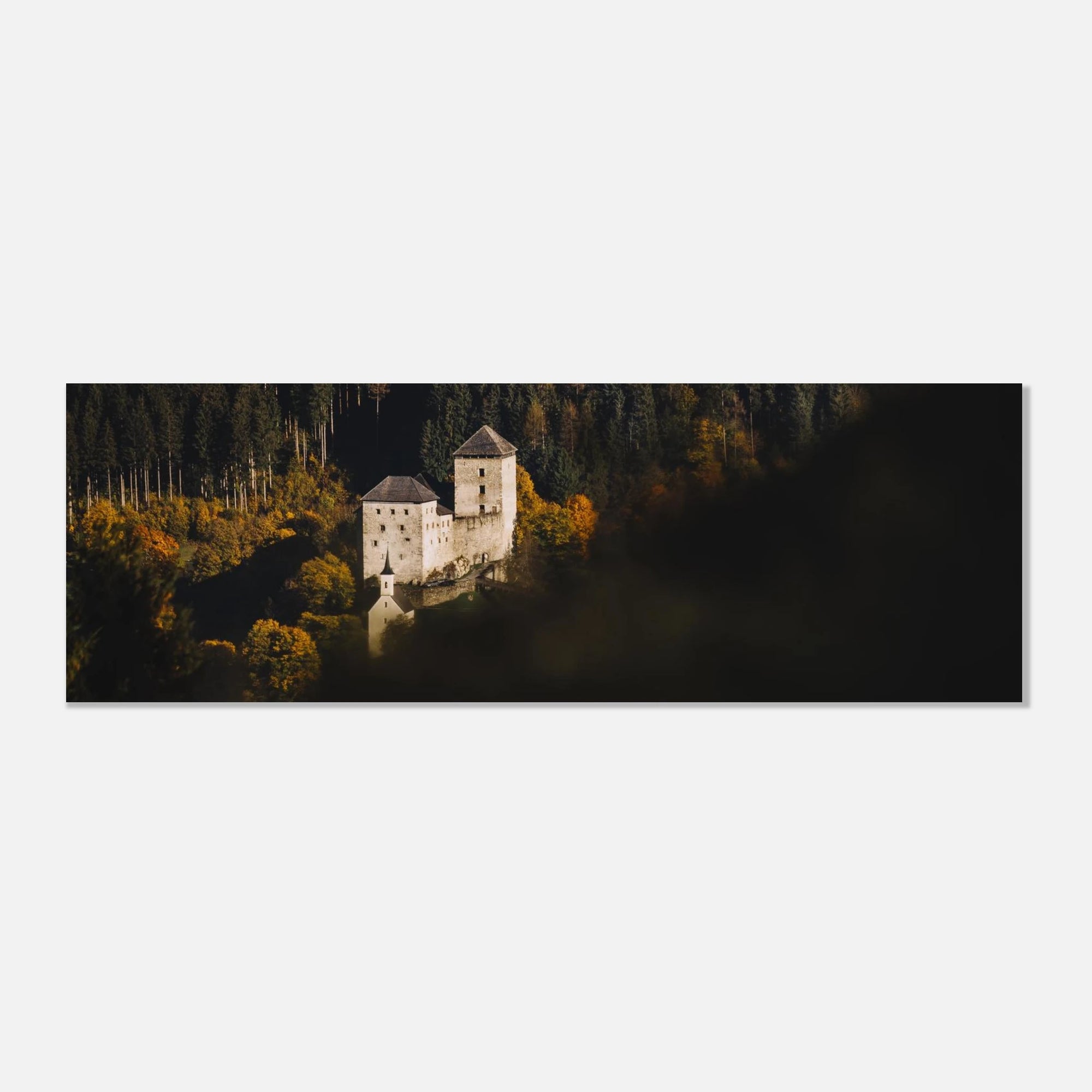 Aluminiumdruck - Burg Kaprun im Herbst Print Material JFK Photography Prints 20x60 cm / 8x24″