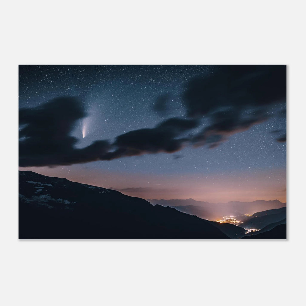 Premium Poster - Komet Neowise mit Zell am See Print Material JFK Photography Prints 28x43 cm / XL (11x17″)