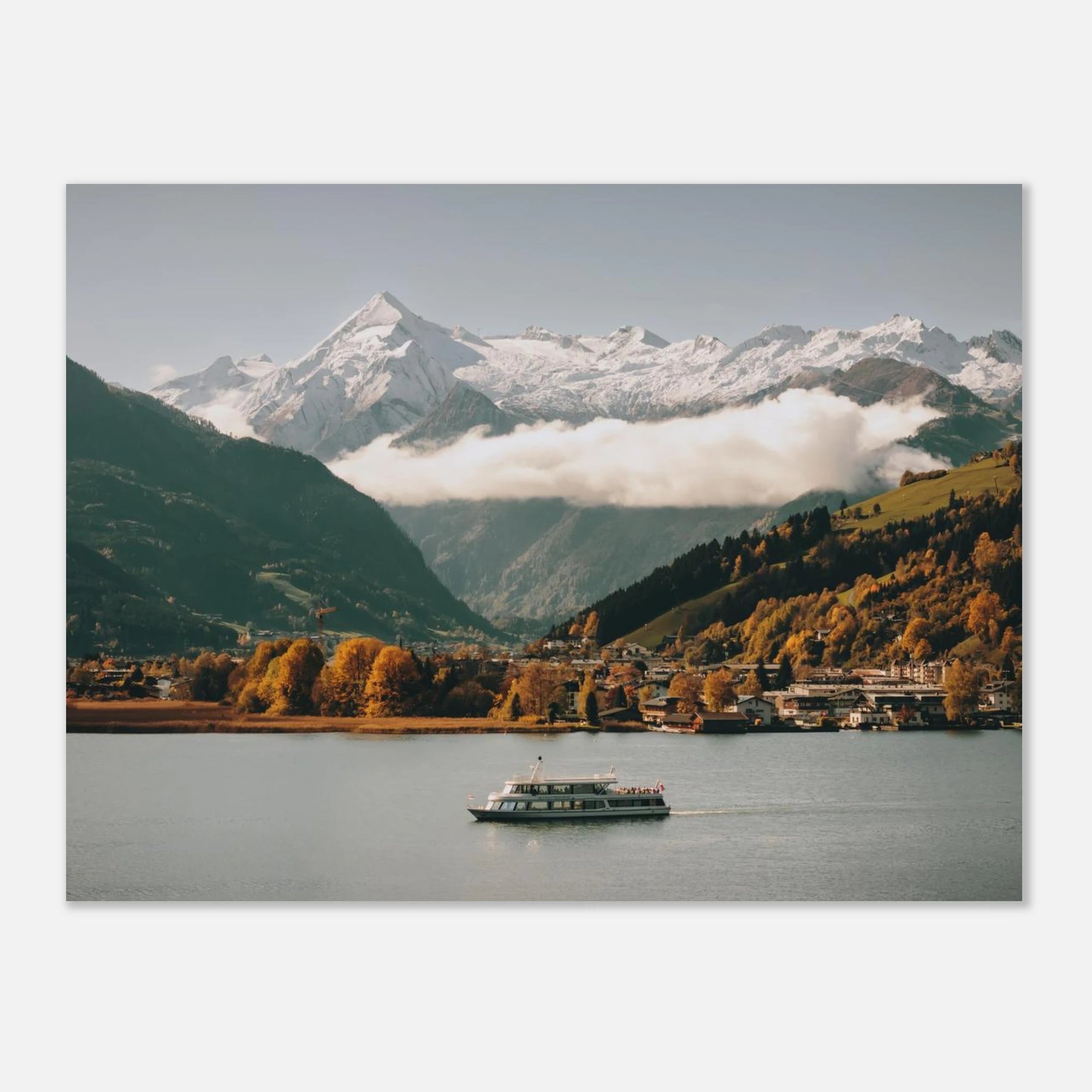 Premium Poster - MS Schmitten mit dem Kitzsteinhorn im Herbst Print Material JFK Photography Prints 75x100 cm / 30x40″