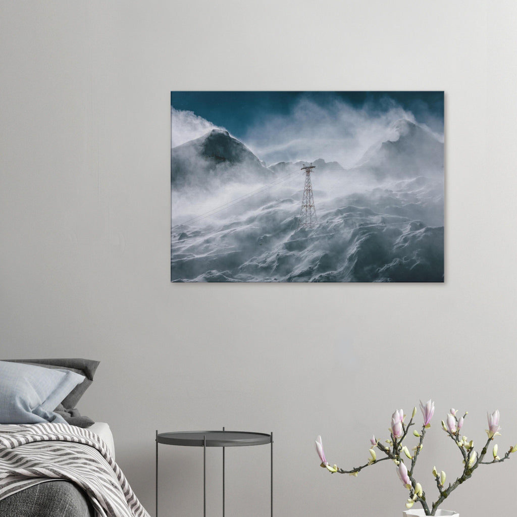 Leinwand Dick - Liftstütze am Kitzsteinhorn im Winter Print Material JFK Photography Prints